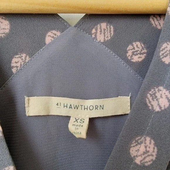 41 Hawthorne Gray Pink Print Light Weight Summer Dress Size XS - Picture 3 of 9